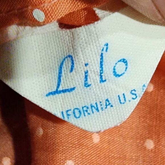 Lilo California Vintage Layla Peach And White Polkadot Dress - Picture 2 of 14